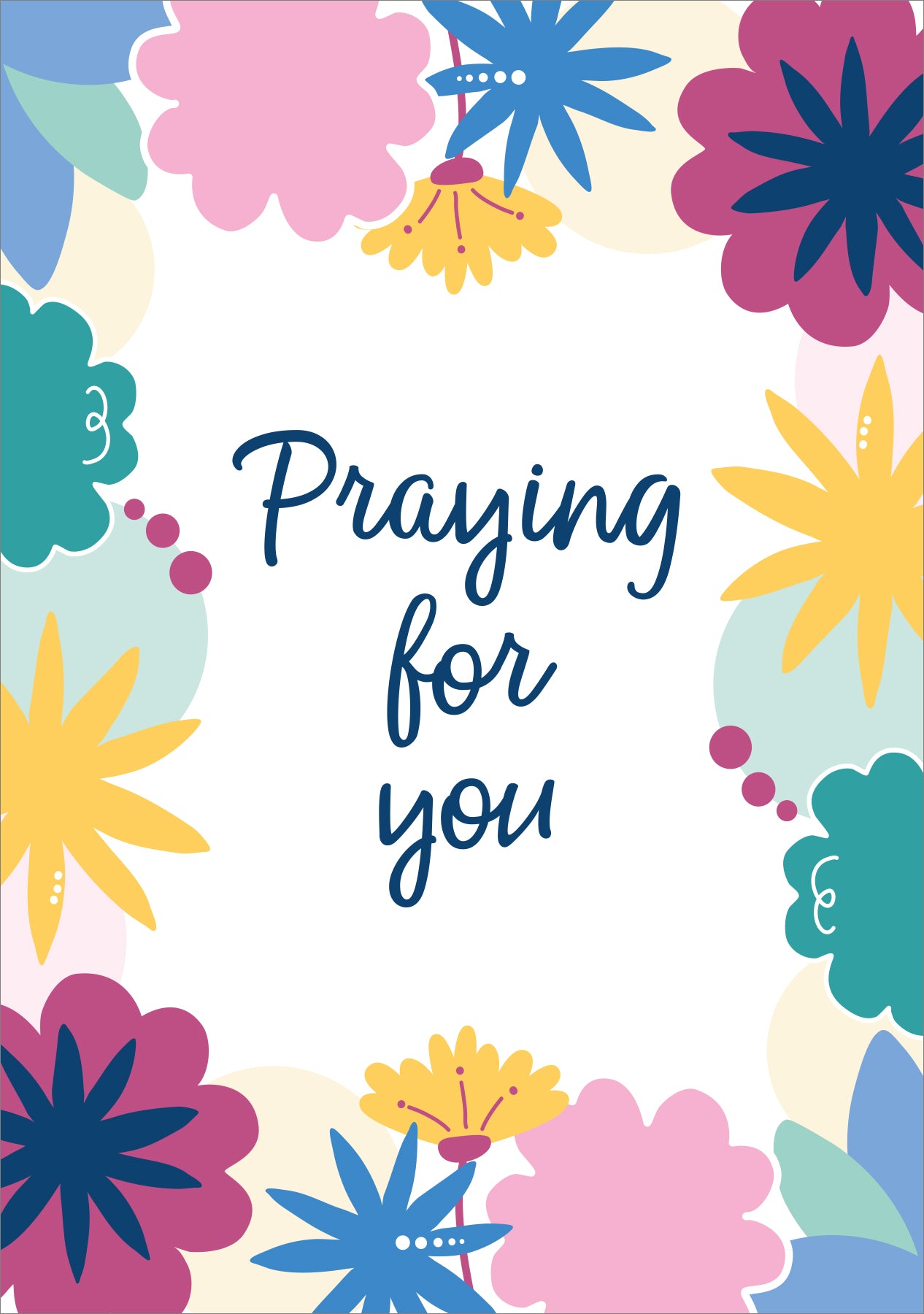 Praying For You Card - Floral - The Christian Gift Company