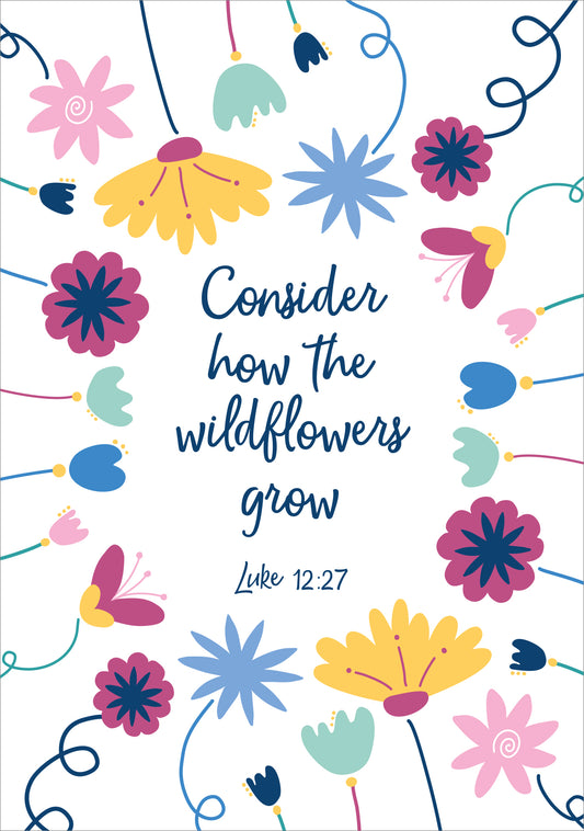 Thinking Of You Card - Wildflowers - The Christian Gift Company