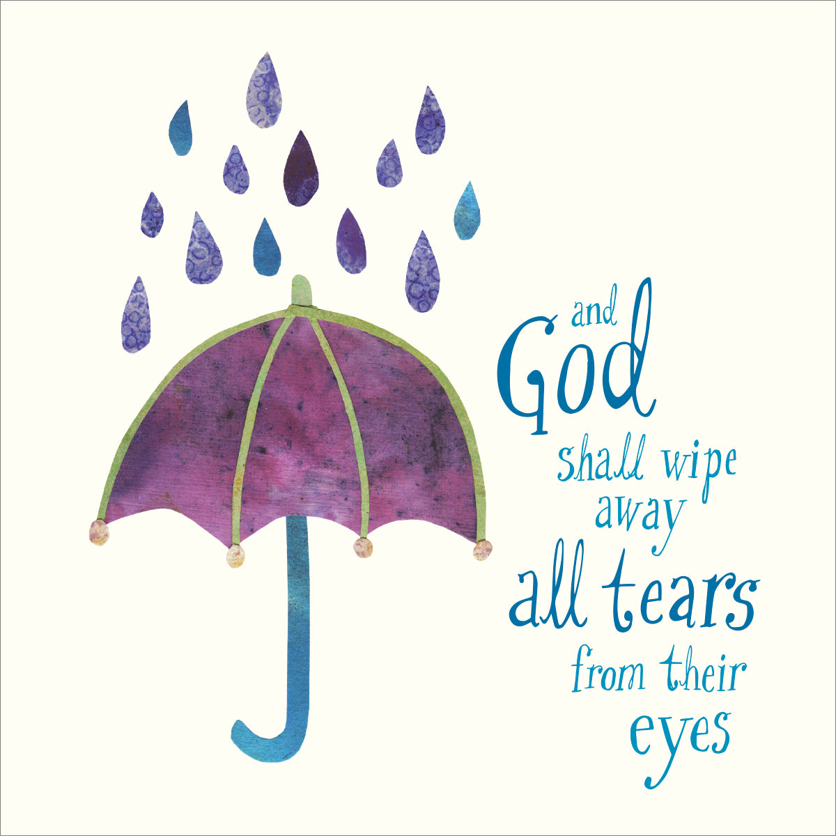 Sympathy Card - God Shall Wipe Away All Tears - The Christian Gift Company