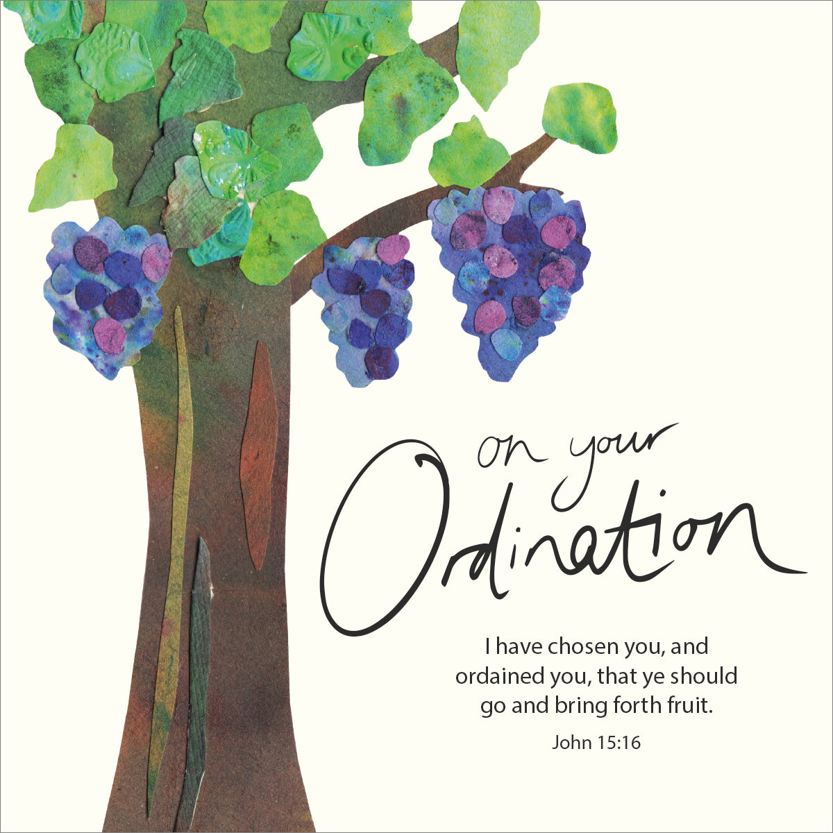 Ordination Card - Grapevine - The Christian Gift Company