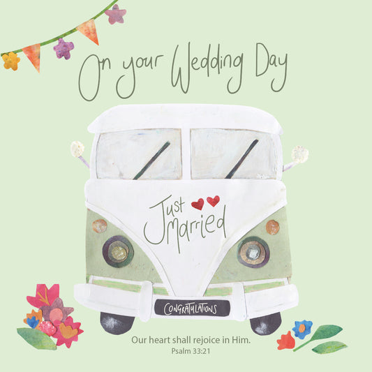 Wedding Day Card - Camper Van - The Christian Gift Company