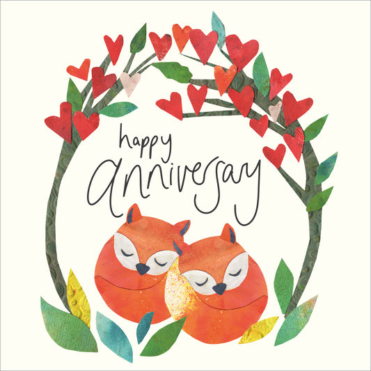 Anniversary Card - Foxes - The Christian Gift Company