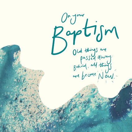Baptism Card - Waves - The Christian Gift Company
