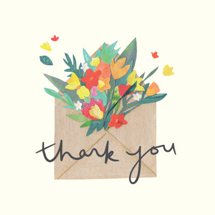 Thank You Card - Envelope with Flowers - The Christian Gift Company