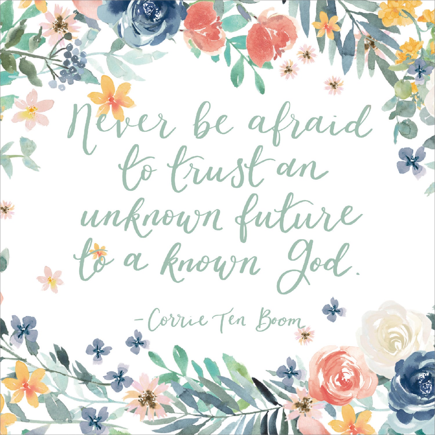 Thinking Of You Card - Never Be Afraid - The Christian Gift Company
