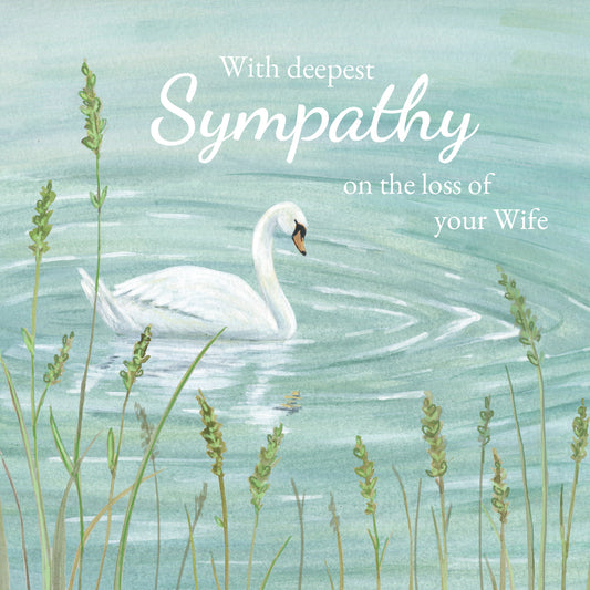 Sympathy Loss Of Wife Card - Swan