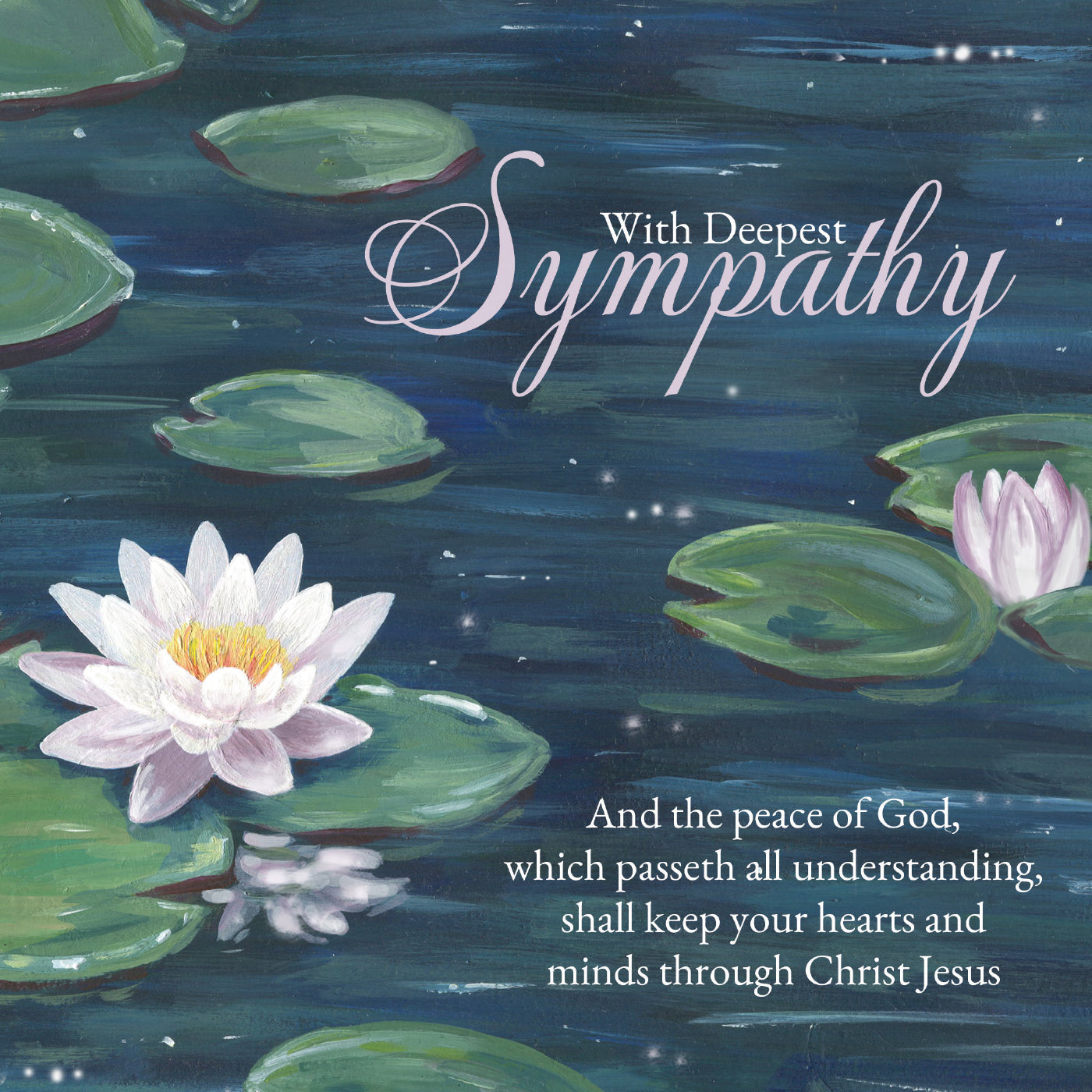 Sympathy Card - Waterlilies