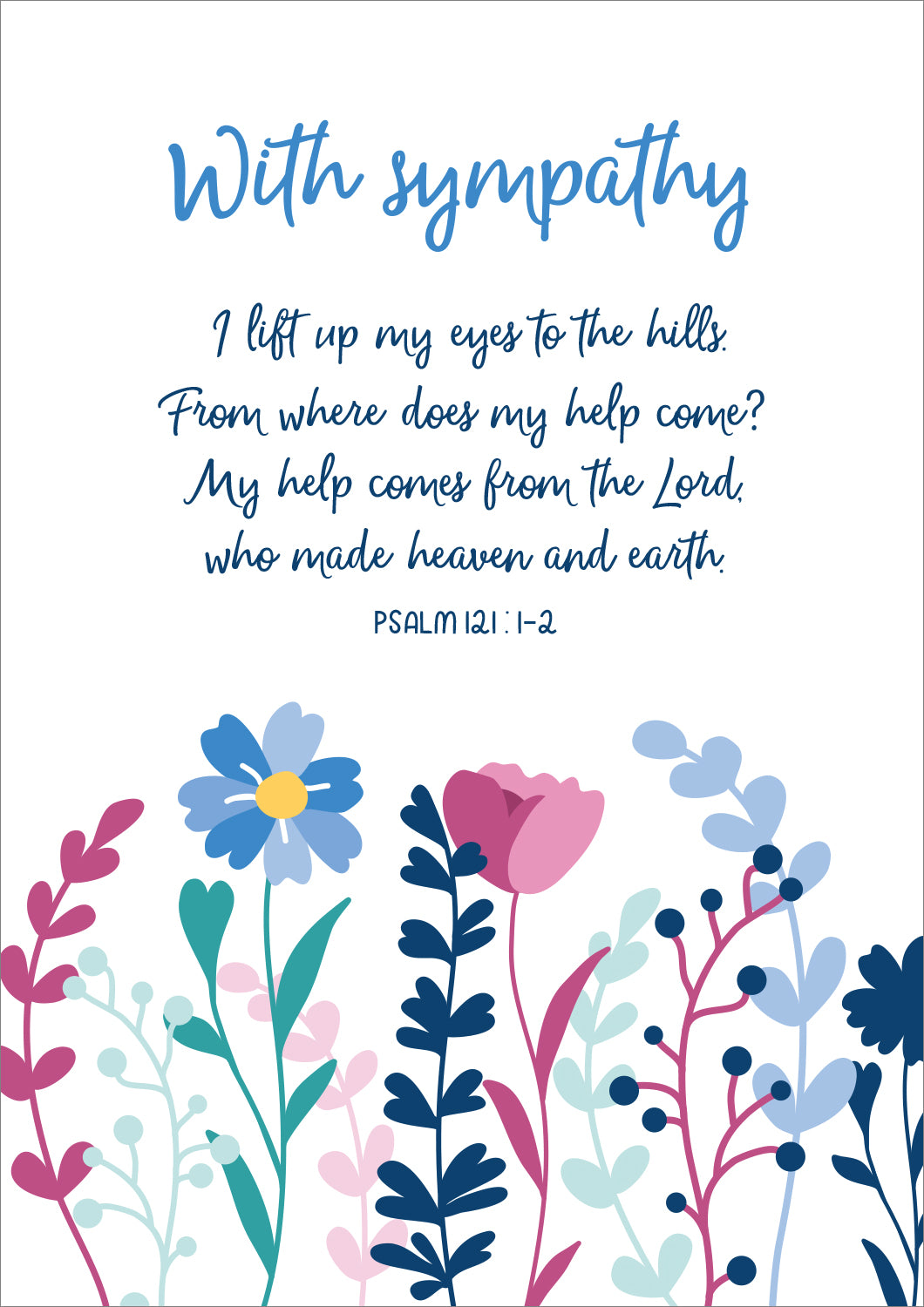 Sympathy Card - I Will Lift Up Mine Eyes