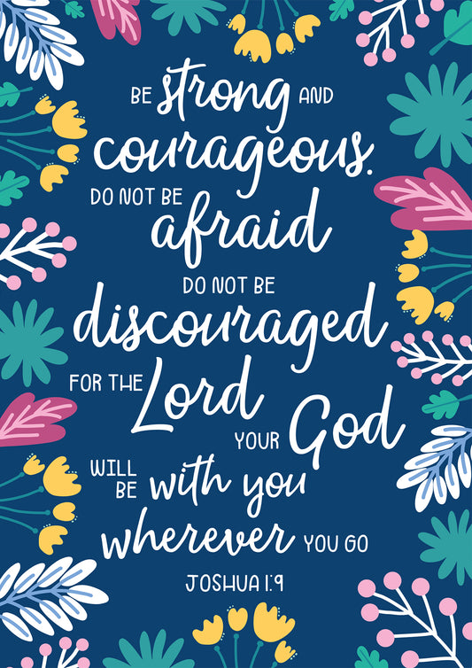 Encouragement Card - Be Strong and Courageous