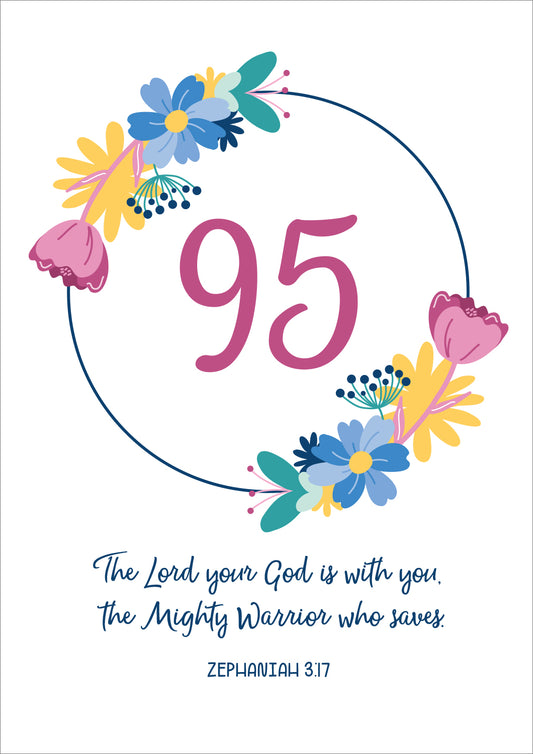 95th Birthday Card - The Lord your God is with You