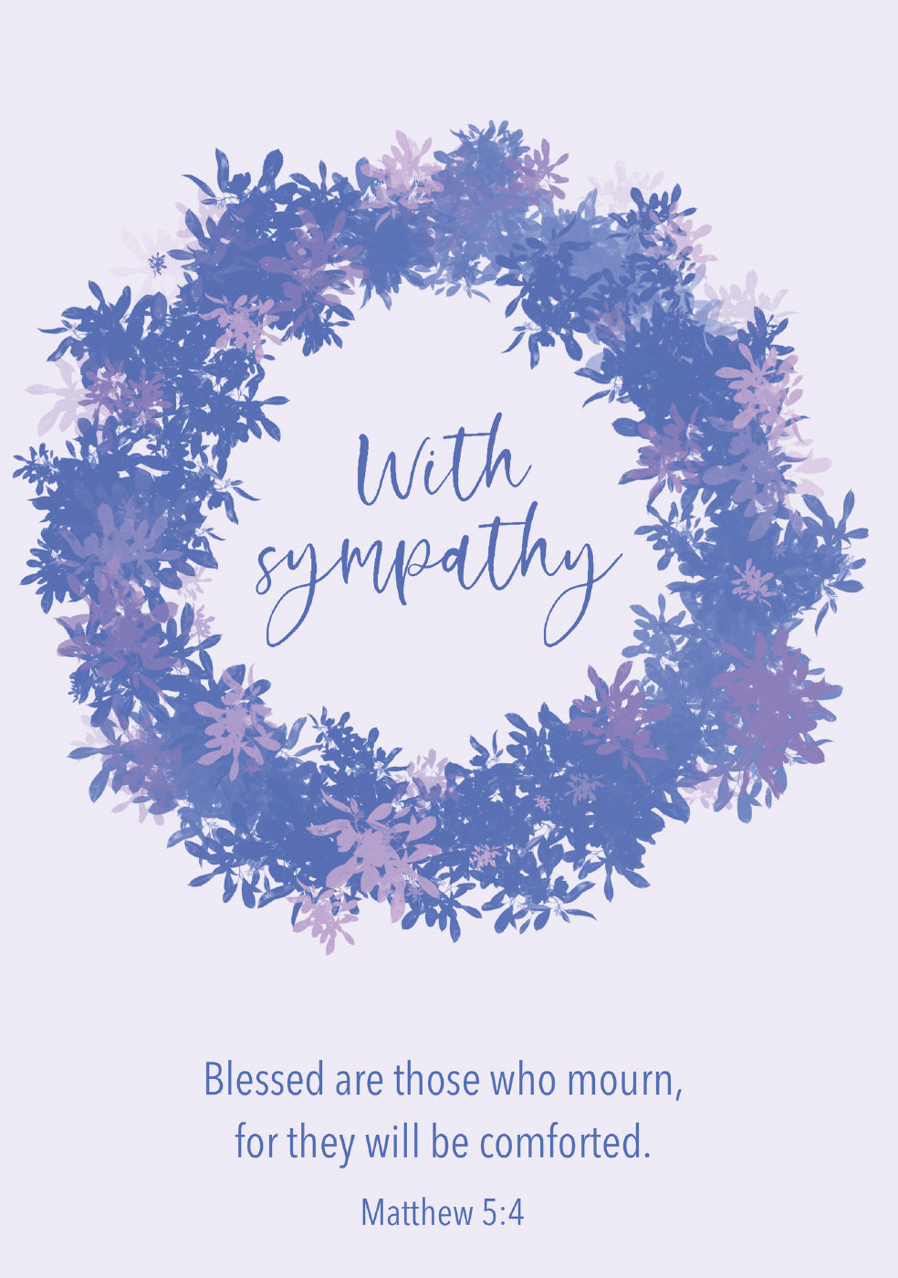 Sympathy Card - Purple Wreath