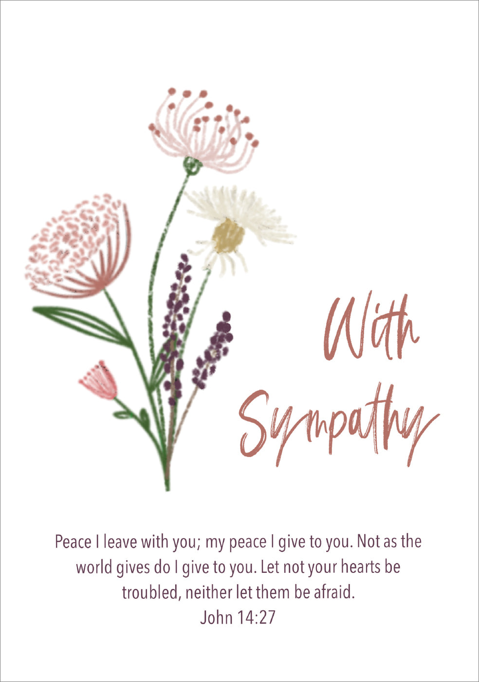 Sympathy Card - Peace I Leave With You