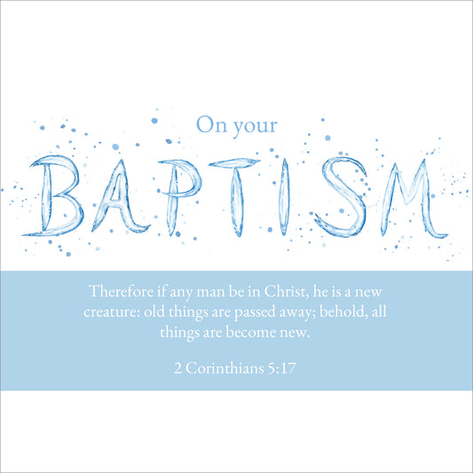 Baptism Card - Droplet Letters
