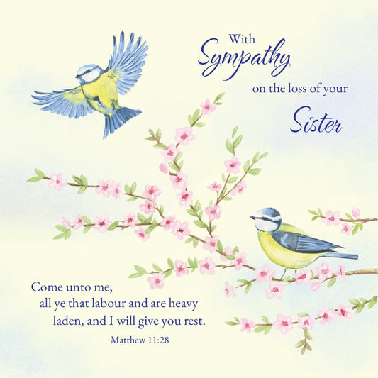 Sympathy Loss of Sister Card - Birds