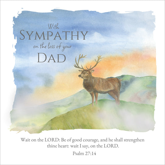 Sympathy Loss of Dad Card - Stag