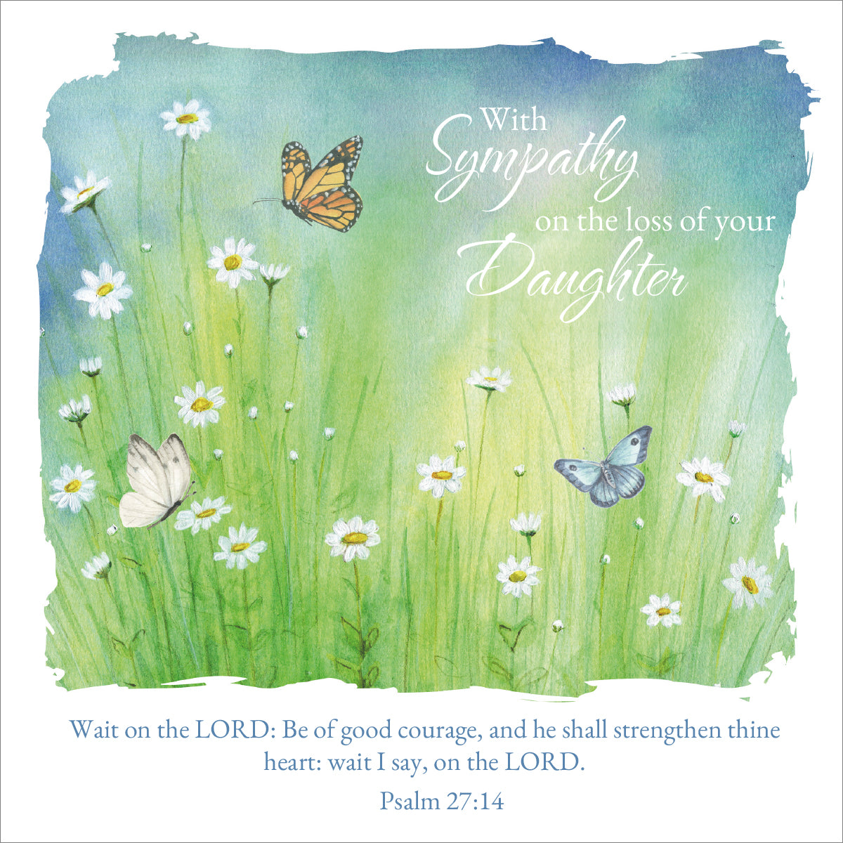 Sympathy Loss of Daughter Card - Butterfly Meadow