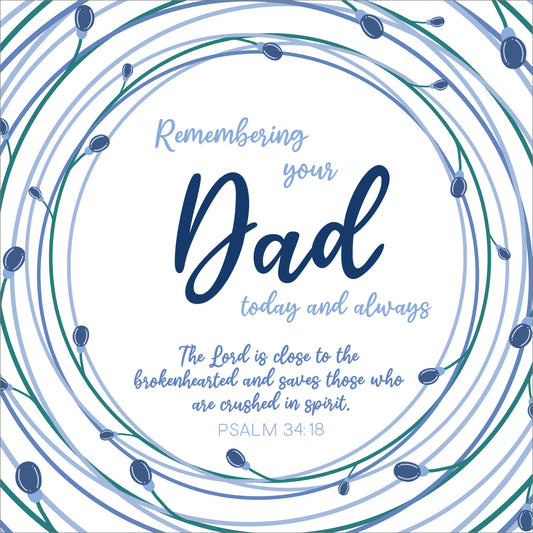 Sympathy (Loss of Dad) Card - Flowerbuds