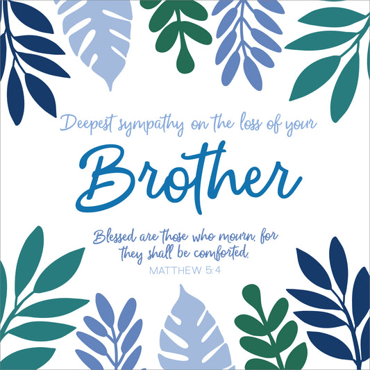 Sympathy (Loss of Brother) Card - Leaves