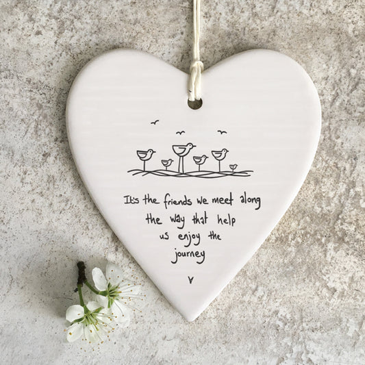 Hanging heart-Friends we meet - The Christian Gift Company