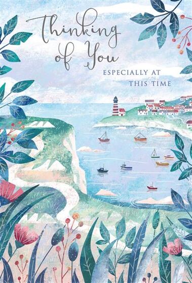 Thinking of You Card - Harbour Scene - The Christian Gift Company
