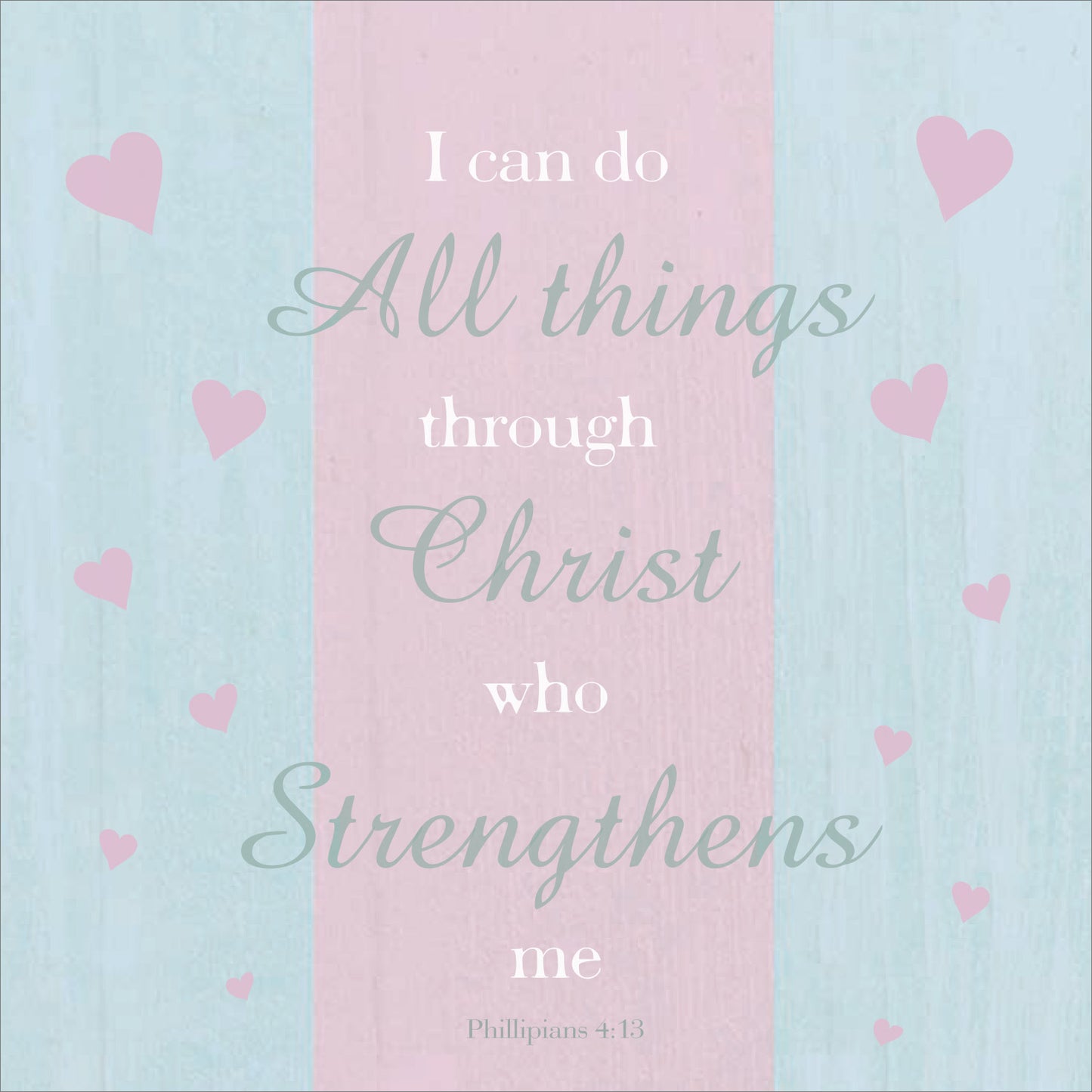Mini Wall Plaque - Hearts: I Can Do All Things - The Christian Gift Company
