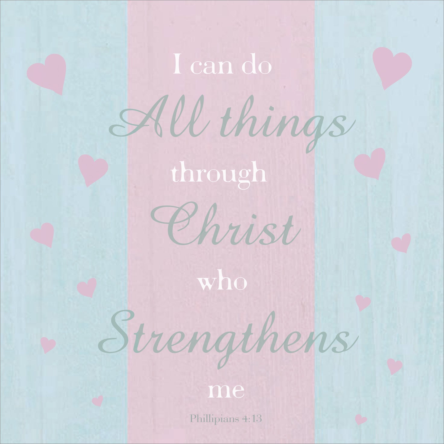 Mini Wall Plaque - Hearts: I Can Do All Things - The Christian Gift Company