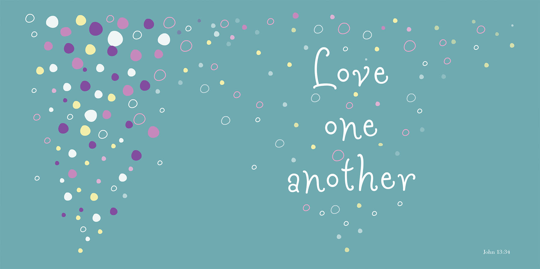 Small Wall Plaque - Bubbles: Love one another - The Christian Gift Company