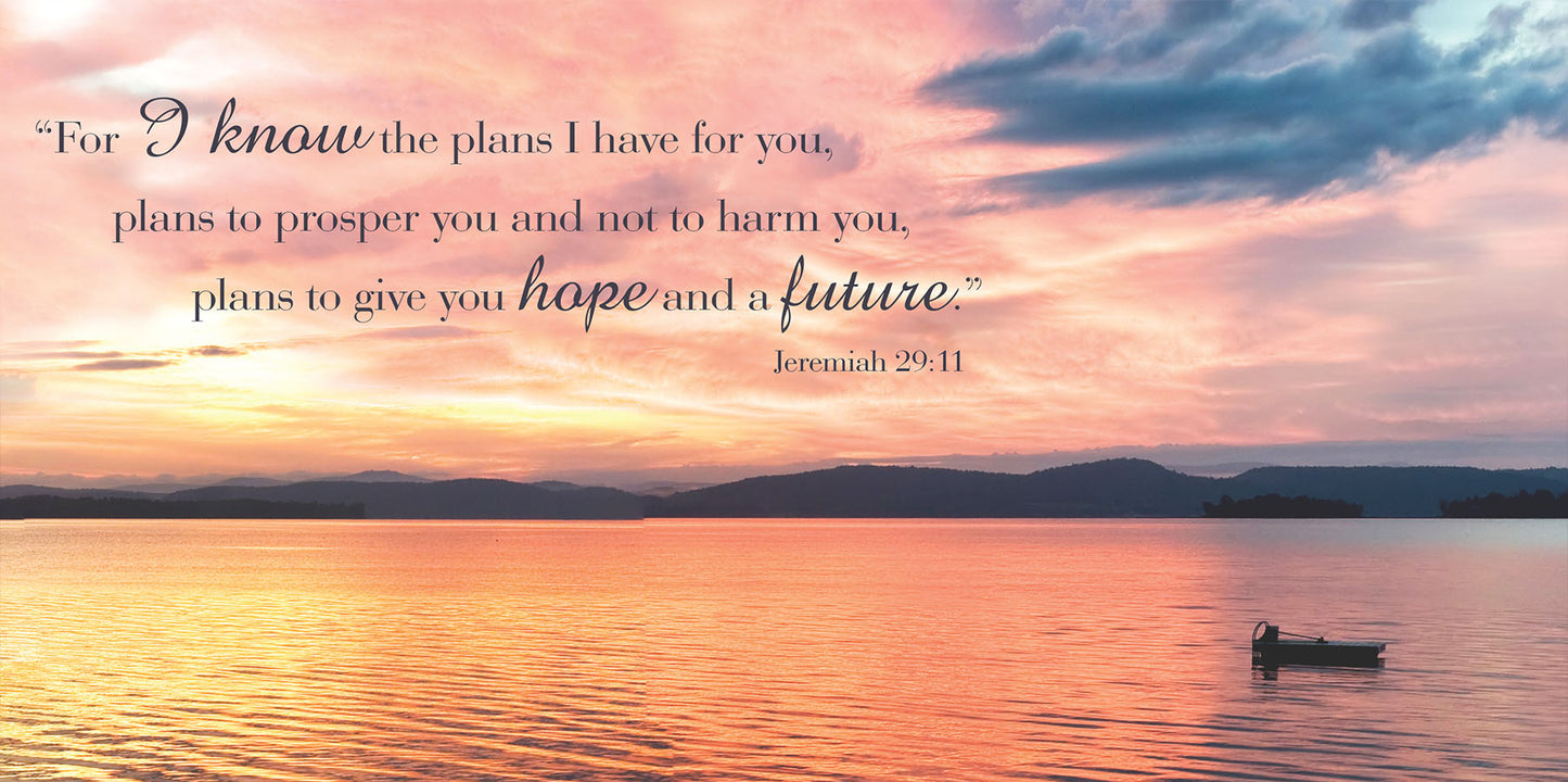 Small Wall Plaque - Sunset: Jeremiah 29:11 - The Christian Gift Company