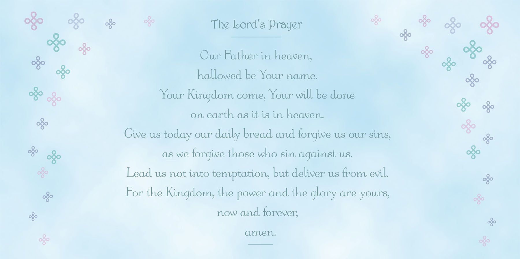Small Wall Plaque - The Lord's Prayer - The Christian Gift Company