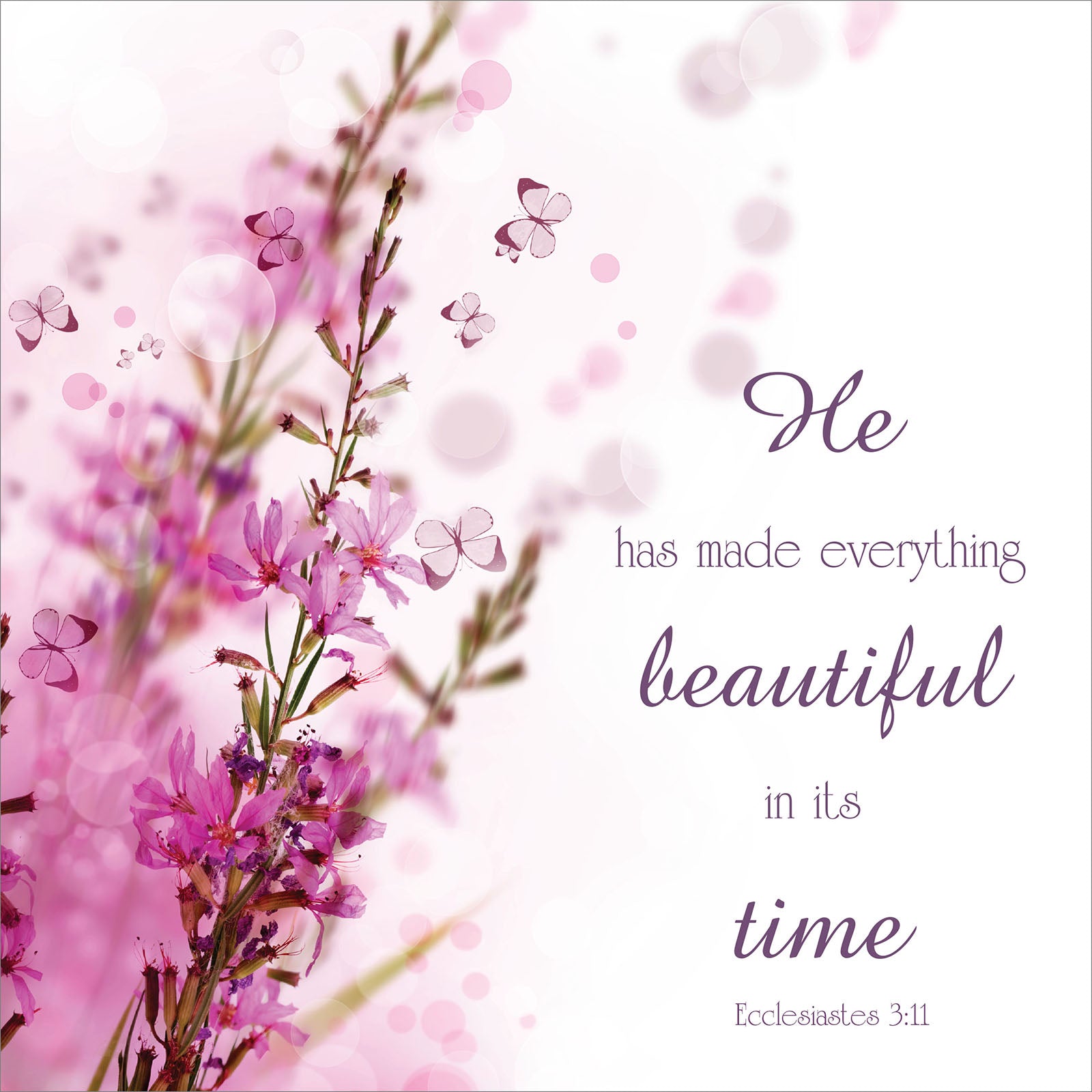 Square Wall Plaque - He Has Made Everything Beautiful - The Christian Gift Company