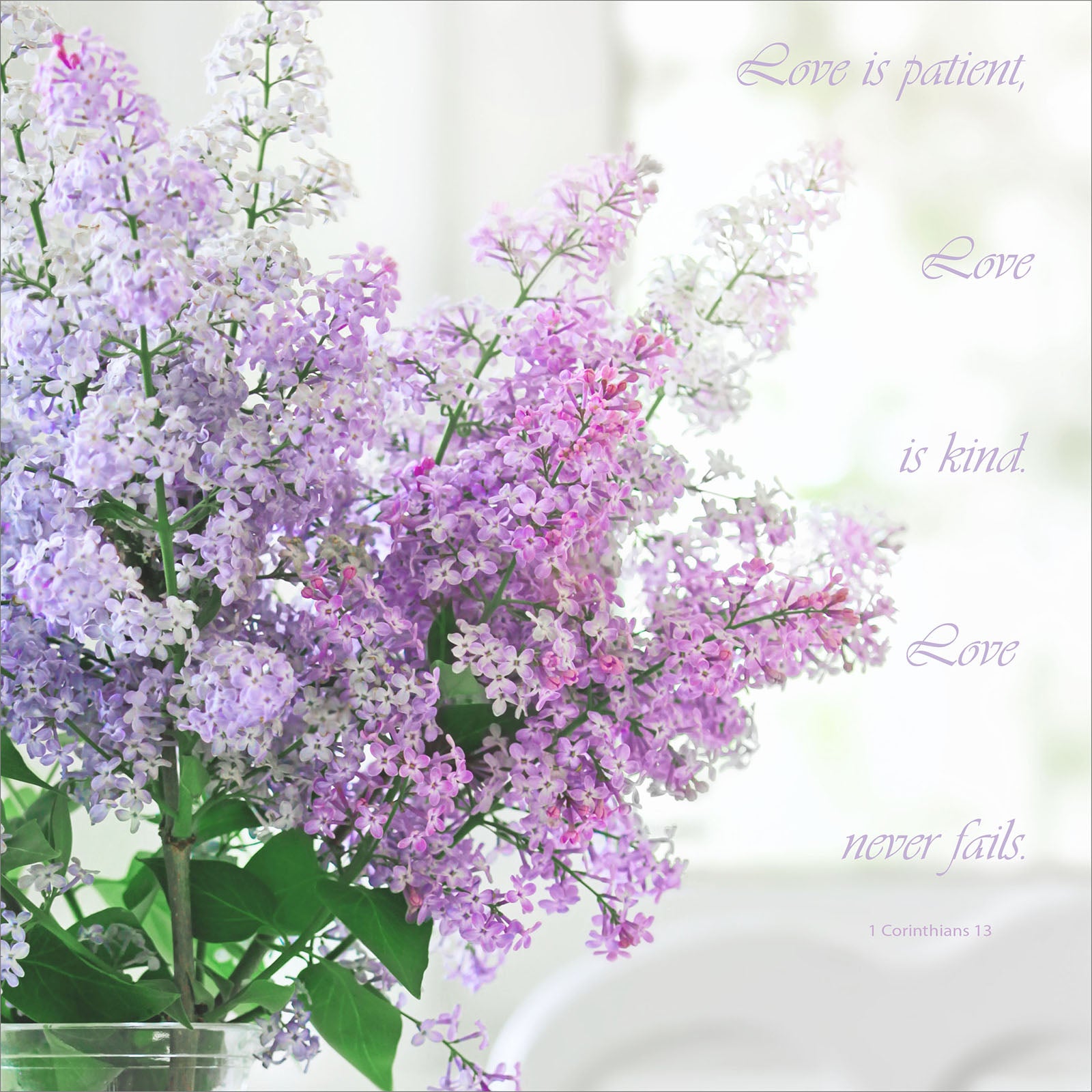 Square Wall Plaque - Love Is Patient - The Christian Gift Company