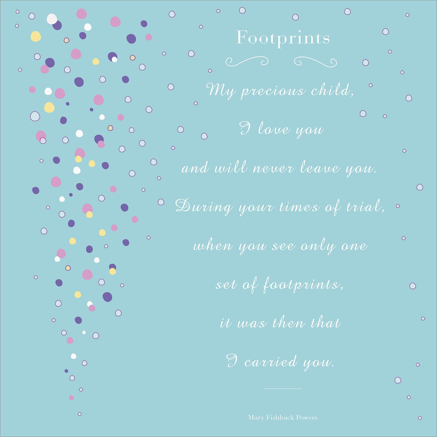 Square Wall Plaque - Footprints - The Christian Gift Company