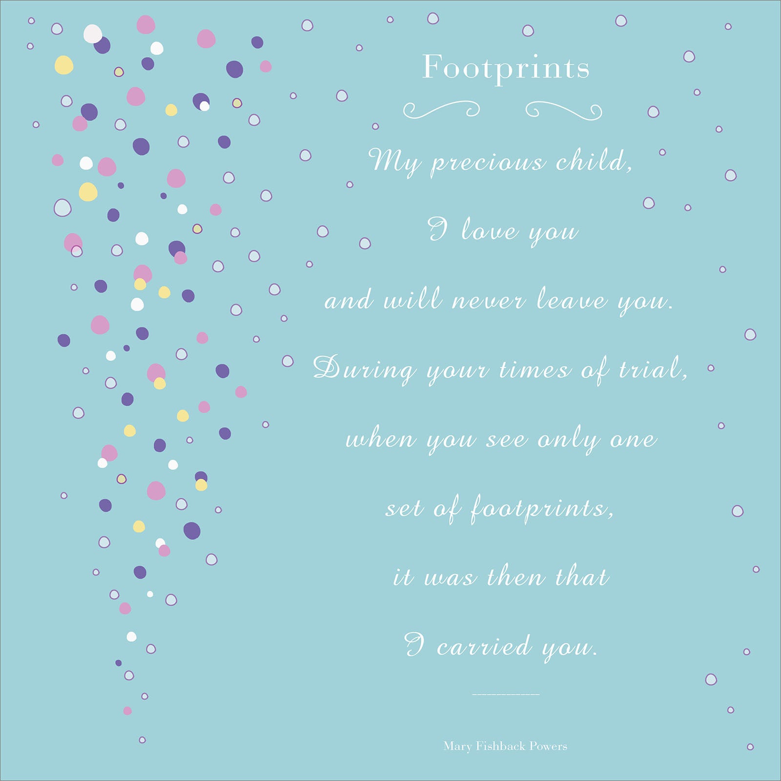 Square Wall Plaque - Footprints - The Christian Gift Company