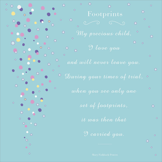 Square Wall Plaque - Footprints - The Christian Gift Company