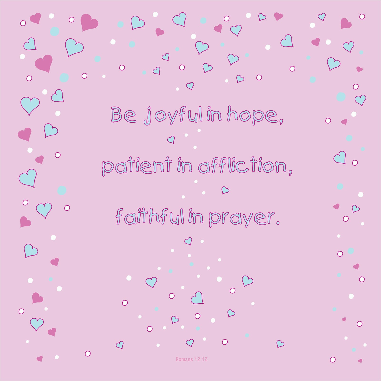 Square Wall Plaque - Be joyful in hope - The Christian Gift Company