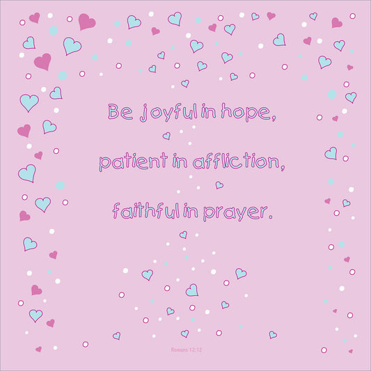 Square Wall Plaque - Be joyful in hope - The Christian Gift Company
