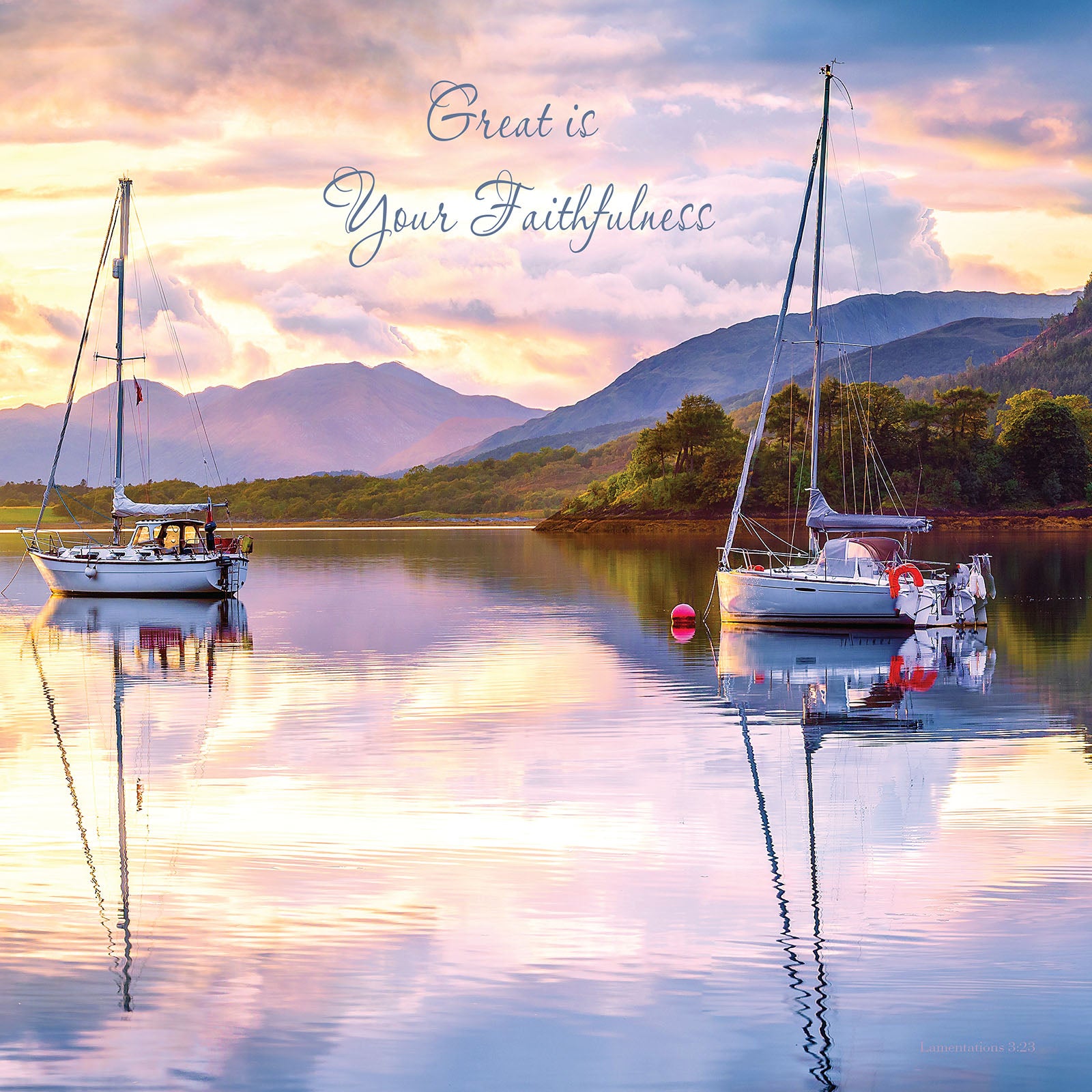 Square Wall Plaque - Great Is Your Faithfulness - The Christian Gift Company