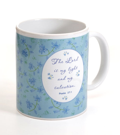 Ceramic Mug - Bluebells: Psalm 27:1 - The Christian Gift Company