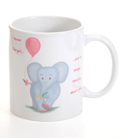 Ceramic Mug - Elephant: God is always thinking about you - The Christian Gift Company