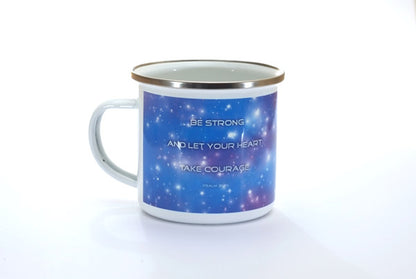 Metal Mug - Stars: Psalm 31:24 - The Christian Gift Company