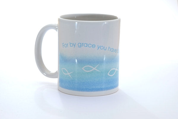 Ceramic Mug - Icthus: For By Grace - The Christian Gift Company