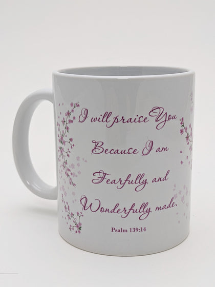 Ceramic Mug - Goldfinch: Psalm 139:14 - The Christian Gift Company