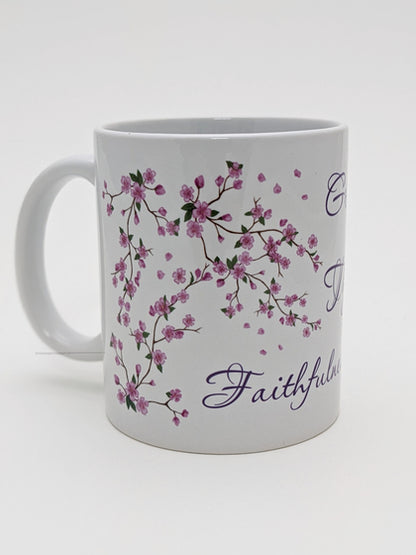 Ceramic Mug - Cherry Blossom: Great Is Thy Faithfulness