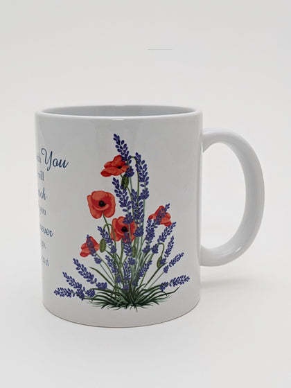 Ceramic Mug - Poppies: Genesis 28:15