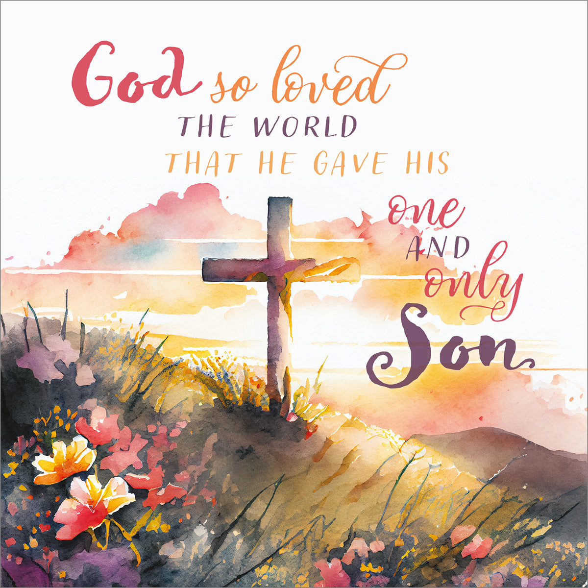 Compassion Charity Easter Cards - John 3:16 (pack of 5) - The Christian Gift Company