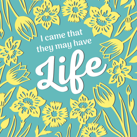 Compassion Charity Easter Cards - Life/John 10:10 (pack of 5) - The Christian Gift Company