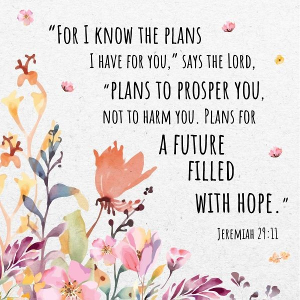 I know the plans Christian Seeded Card - The Christian Gift Company