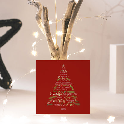 Compassion Christmas Card: Isaiah 9:6/Tree (pack of 10) - The Christian Gift Company