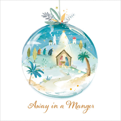 Compassion Christmas Card: Away In a Manger (pack of 10) - The Christian Gift Company