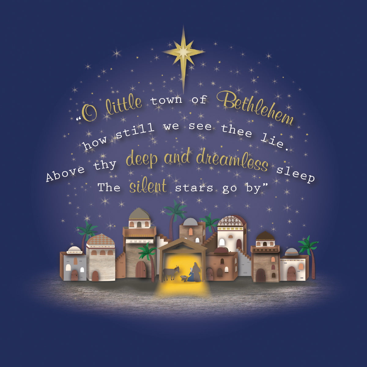 Compassion Christmas Card: O Little Town (pack of 10) - The Christian Gift Company